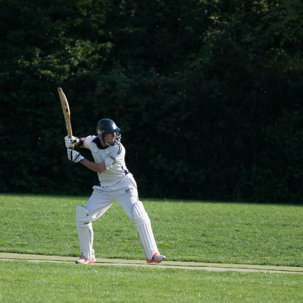 Omair Ali playing cricket in Germany.